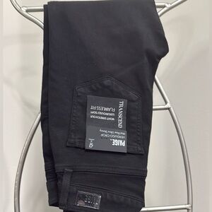 NWT PAIGE Verdugo Jeans Mid Rise Black Denim Sz 23 Crop